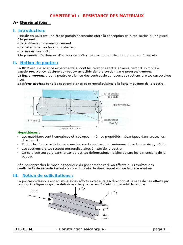 Moments quadratiques en RDM | PDF | Élasticité (Physique) | Résistance ...