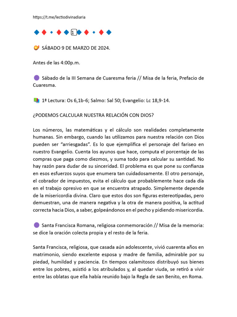 09 Mar 24 | PDF | Pecado | Misericordia