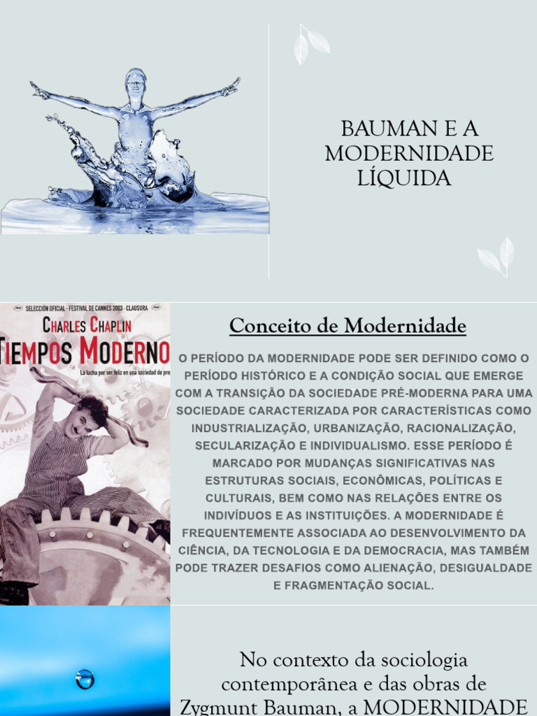 Modernidade Líquida de Bauman | PDF | Sociologia | Modernidade