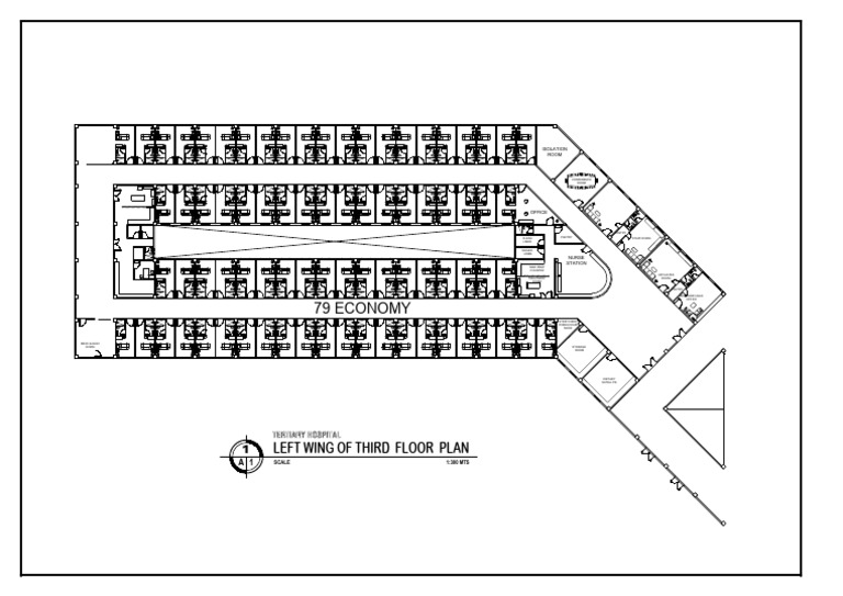 Third Floor Plan of Tertiary Hospital | PDF | Food Storage | Room