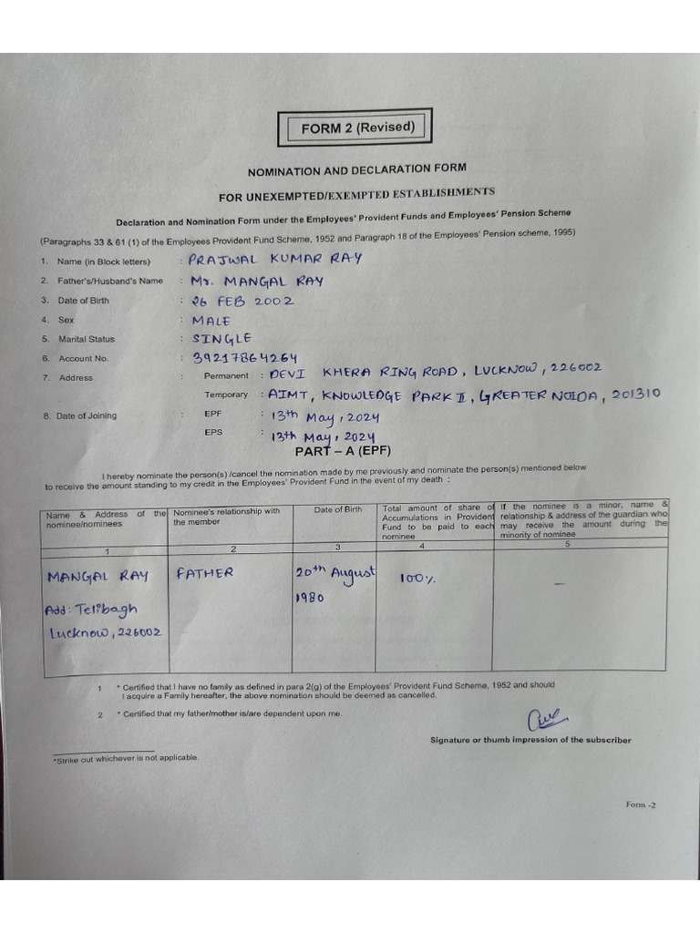 Form 2 | PDF