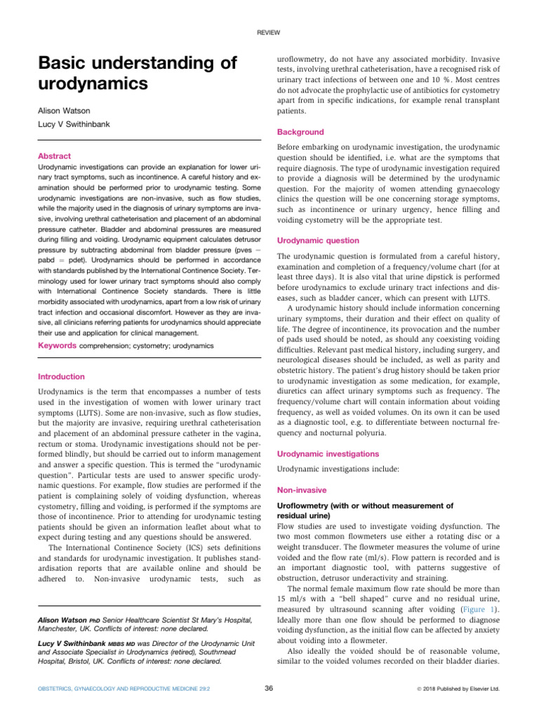 Basic Understanding of | PDF | Urinary Incontinence | Urination