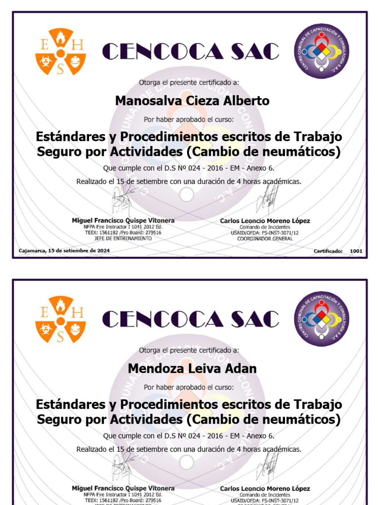 Numay Petsa 14 y 15 0924 | PDF