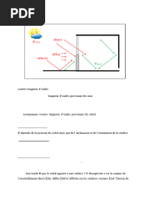 Cours Calcul des apports radiatifs solaires