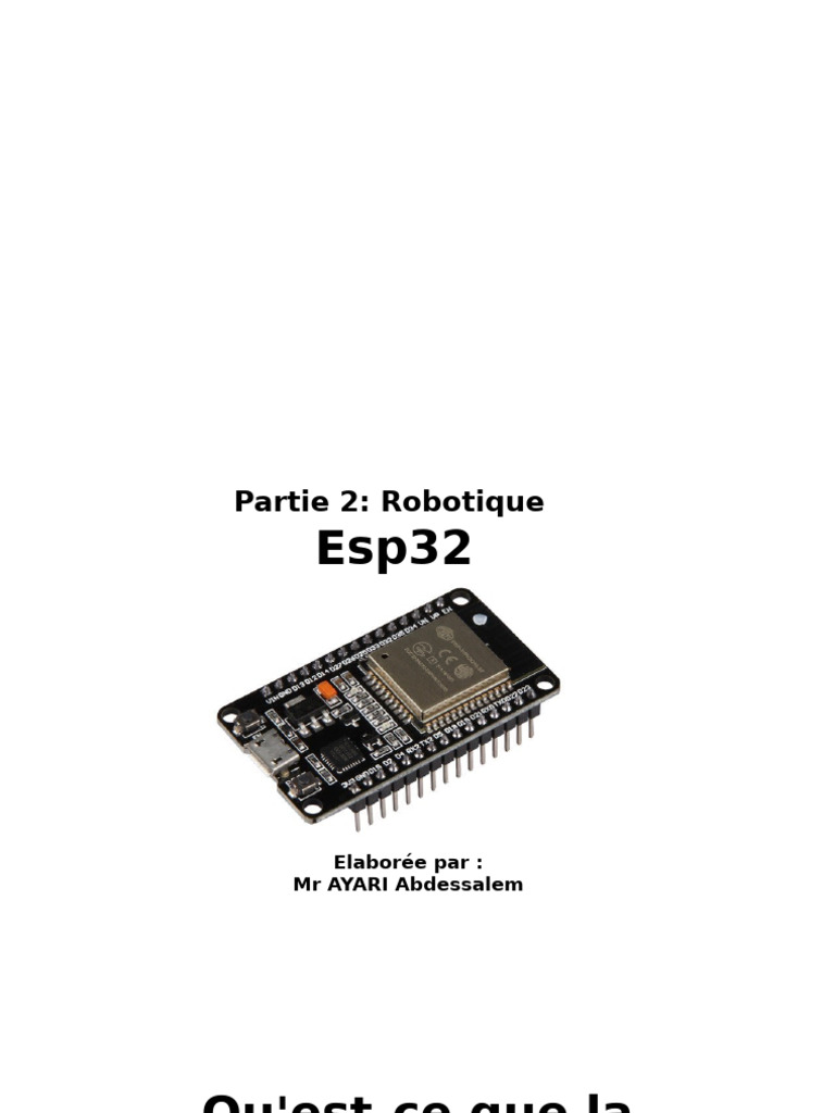 Introduction à la robotique et ESP32 | PDF | Robot | Robotique