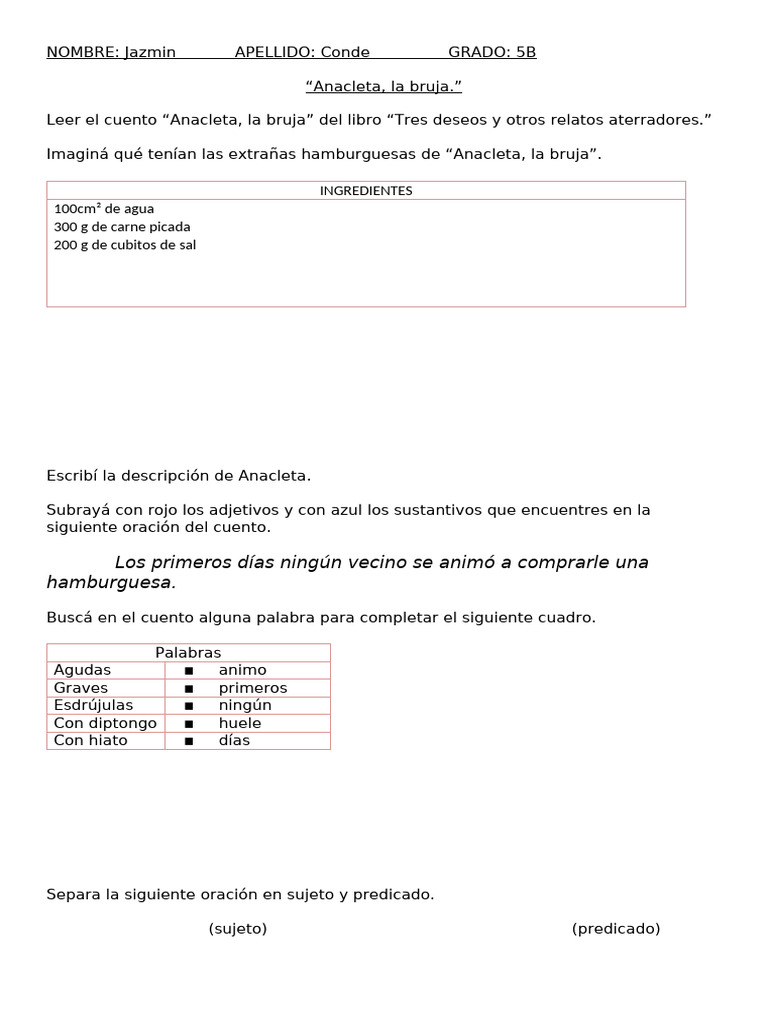 Actividades sobre 