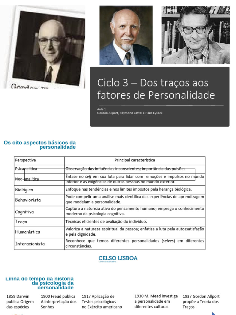 Teorias de Personalidade: Allport e Cattell | PDF | Psicologia ...