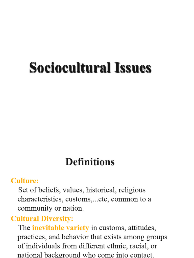 Sociocultural Issues | PDF | Race (Human Categorization) | Liberal Arts ...