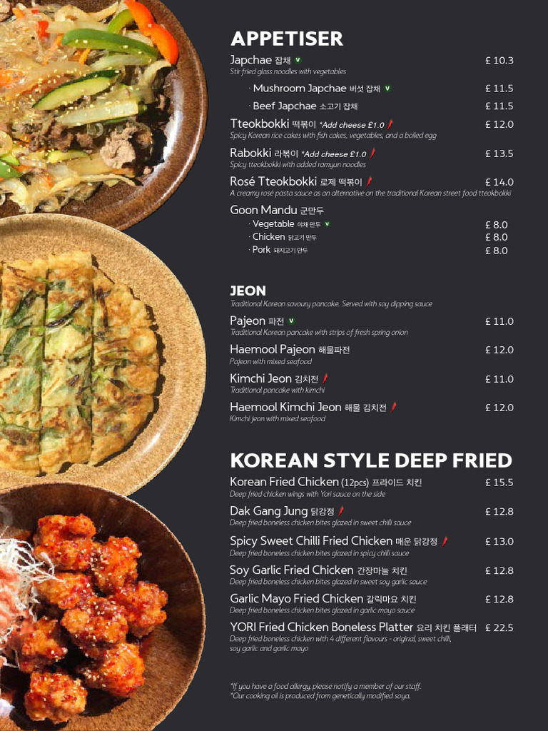 Korean BBQ Menu and Dishes | PDF | Korean Cuisine | Cuisine