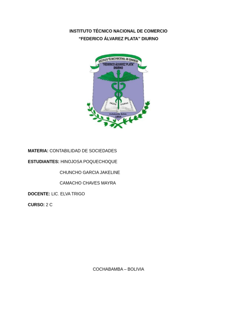 Instituto Técnico Nacional de Comercio | PDF
