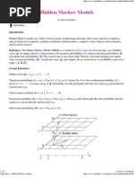 Algorithms - Hidden Markov Models