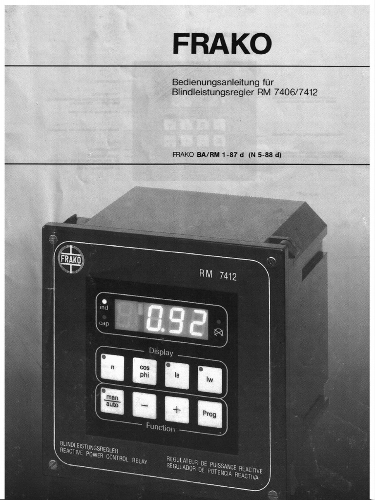 Frako-RM7406 RM7412 Blindleistungsregler | PDF