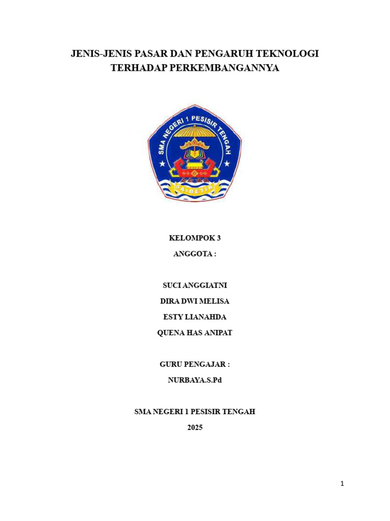 Pengaruh Teknologi pada Jenis Pasar | PDF