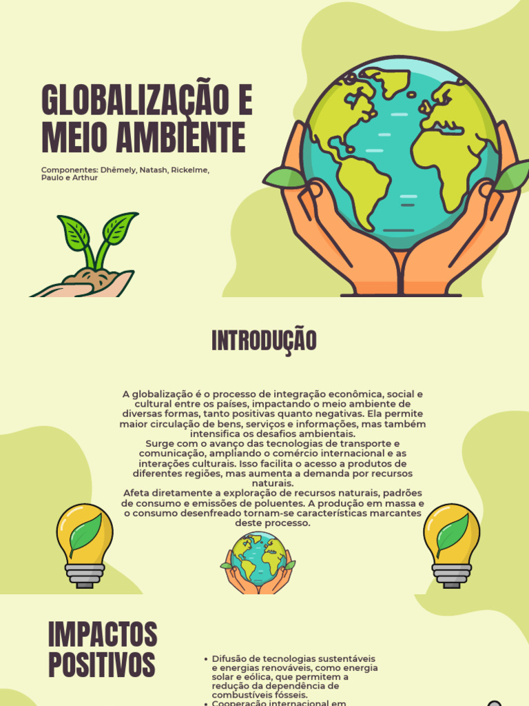 Impactos da Globalização no Meio Ambiente | PDF | Sustentabilidade ...