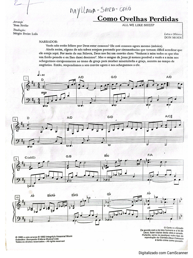Cantata Deus Conosco 3 Pdf