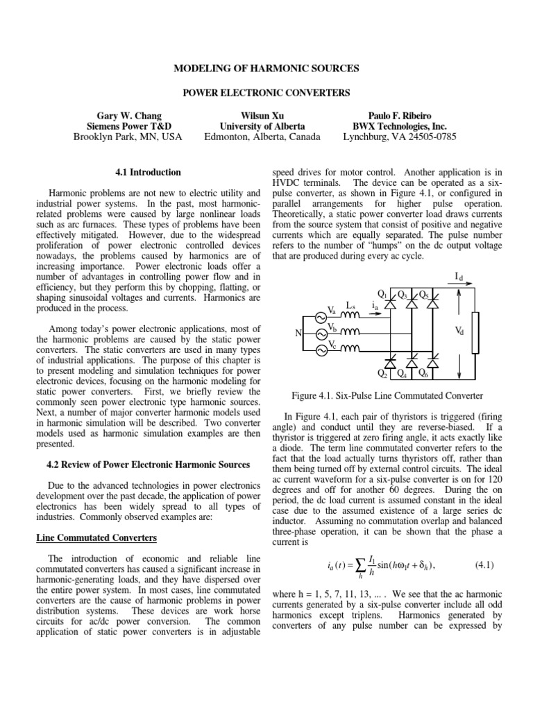 Modeling of Harmonic Sources | PDF