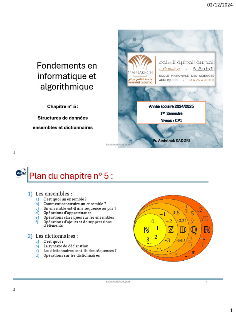Ensembles et dictionnaires en Python | PDF | Structure des données ...