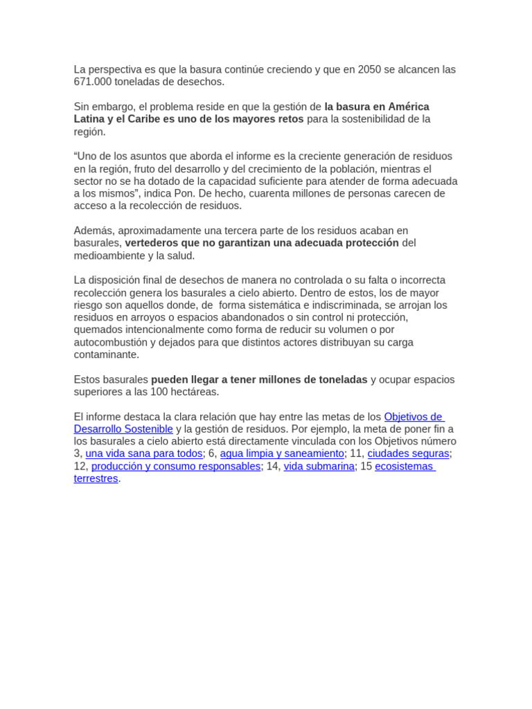 El Problema de La Basura | PDF