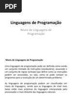 Aula 5 e 6 - Níveis de programação