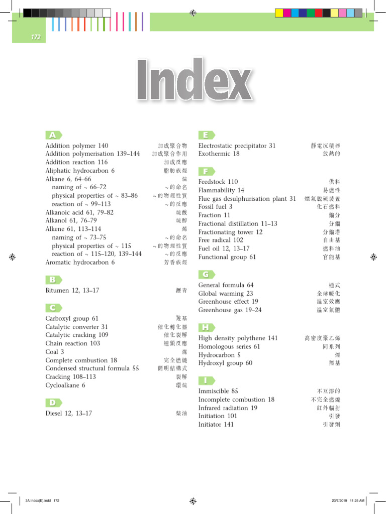 3A Index (E) | PDF | Hydrocarbons | Petroleum