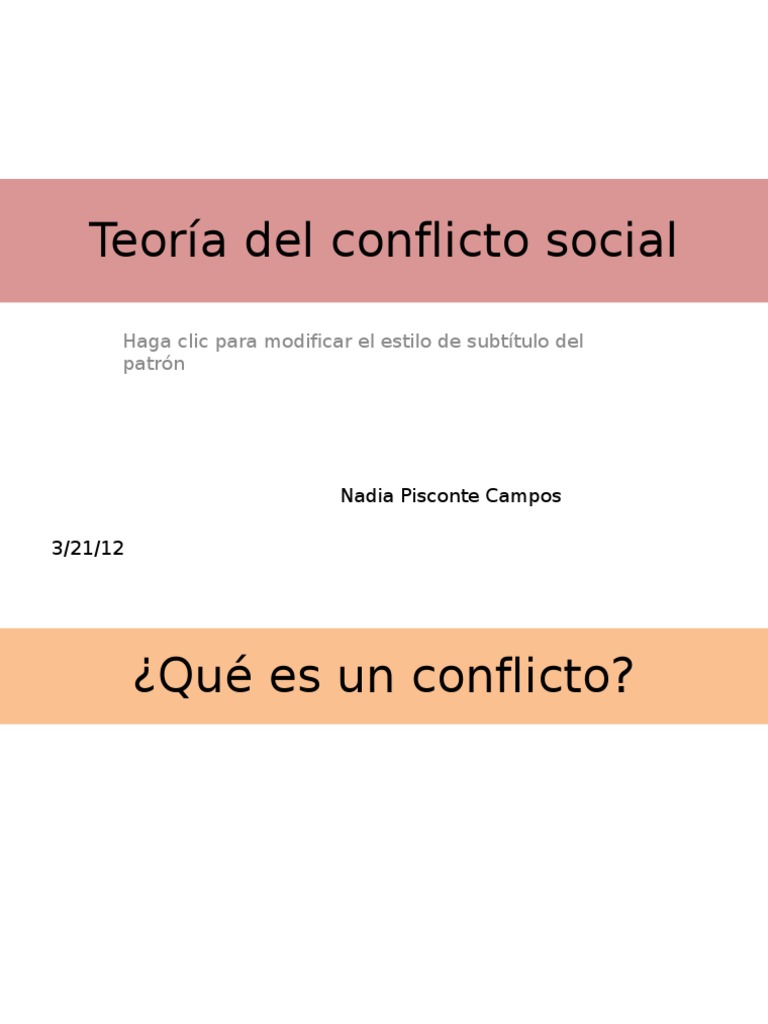 Psicologia Teoría del conflicto social PDF