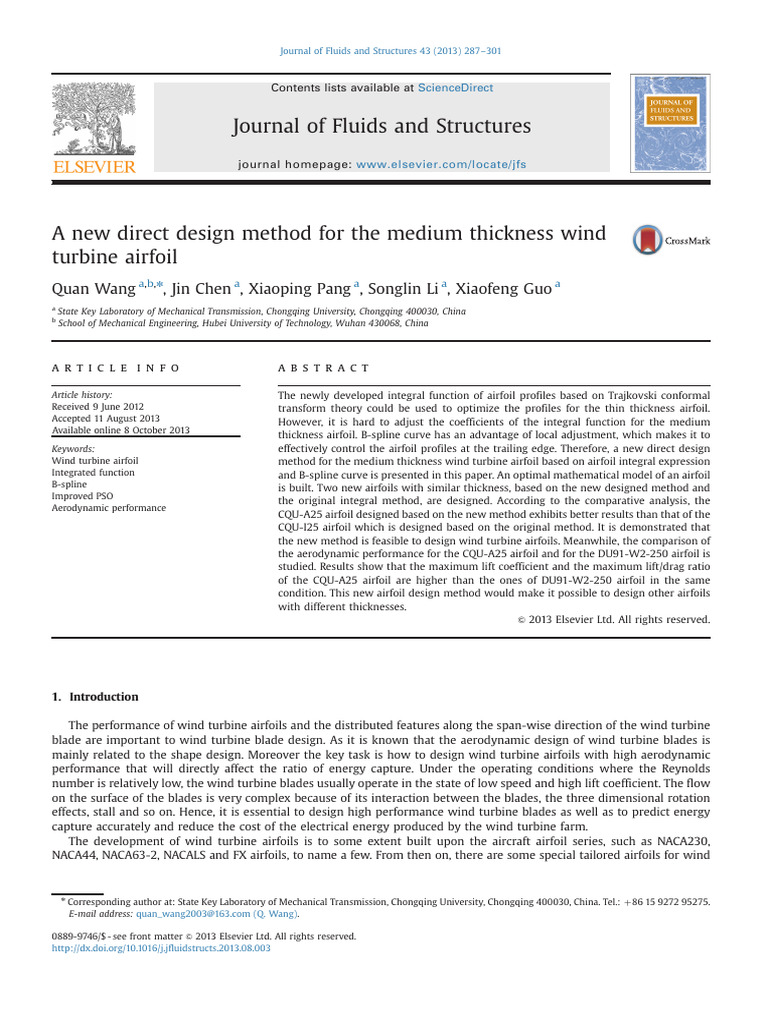 A New Direct Design Method For The Medium Thickness Wind Turbine ...