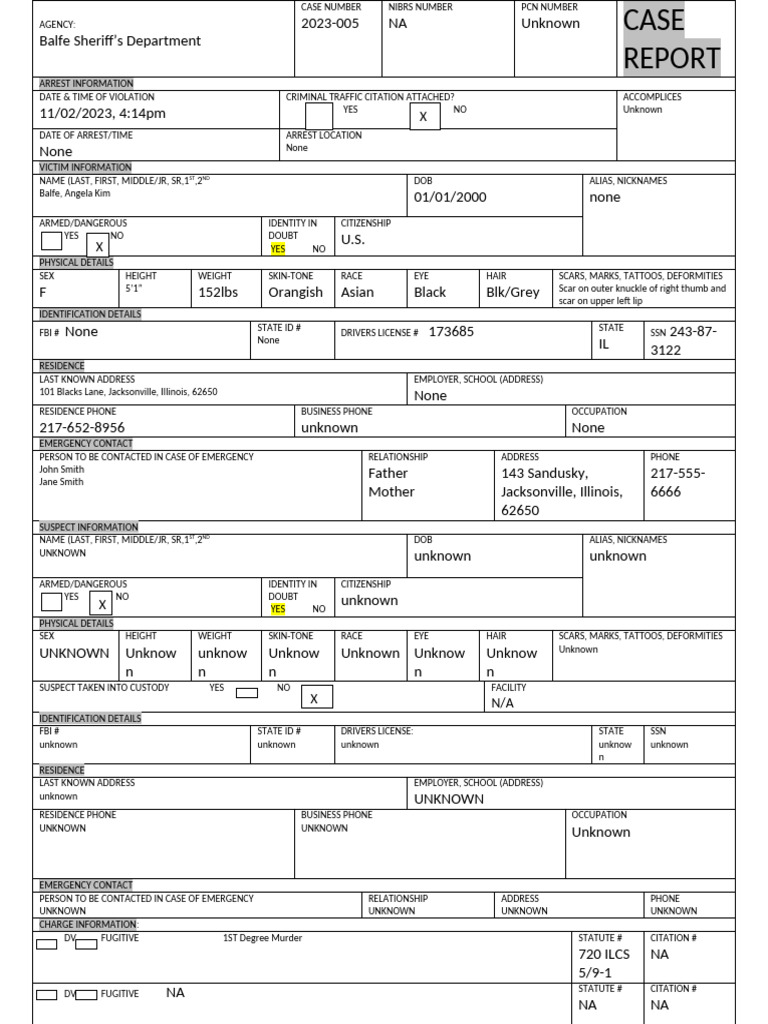 Case Report 005 - Kairy Mercado-Ramos | PDF | Crimes | Crime & Violence