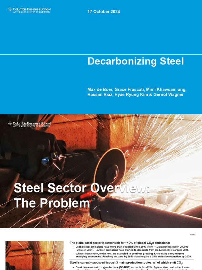 Decarbonizing the Steel Industry Overview | PDF | Steelmaking | Steel