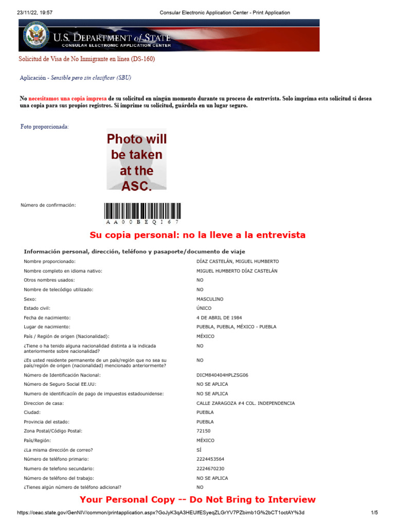 Consular Electronic Application Center MIGUEL HUMBERTO DIAZ PDF