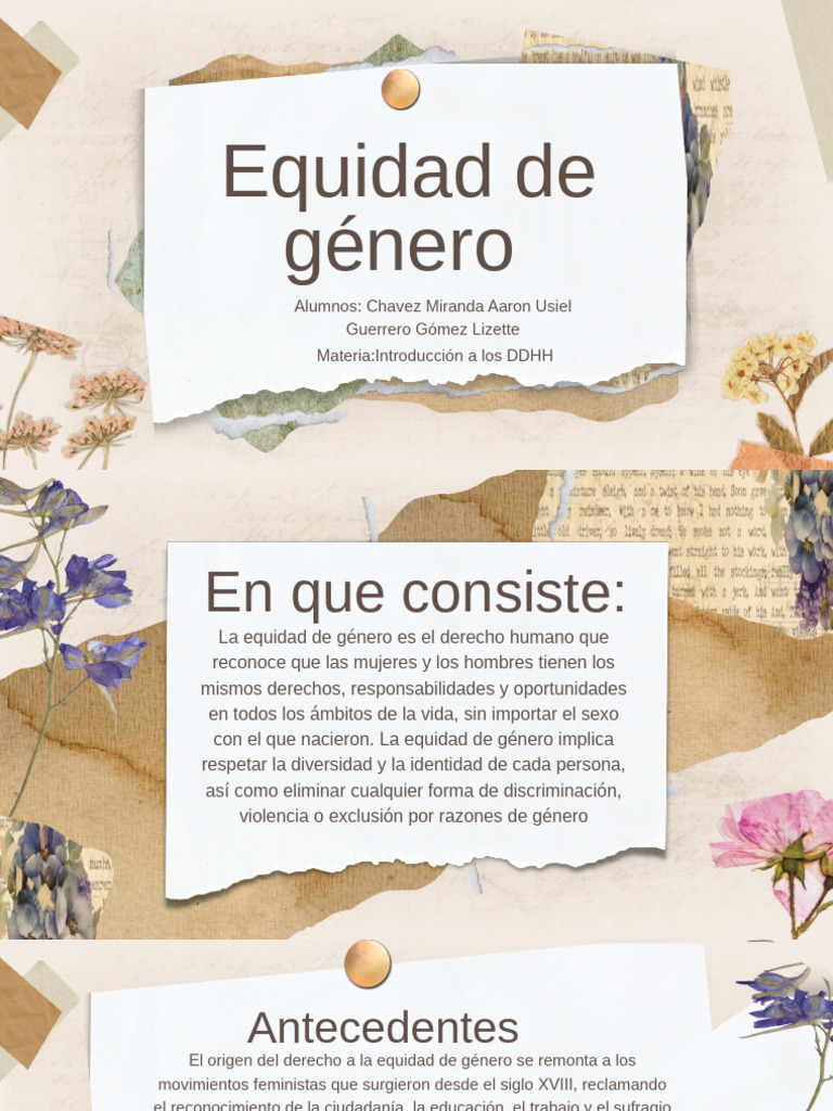 Equidad de Género | PDF | Estudios de género | Igualdad de género