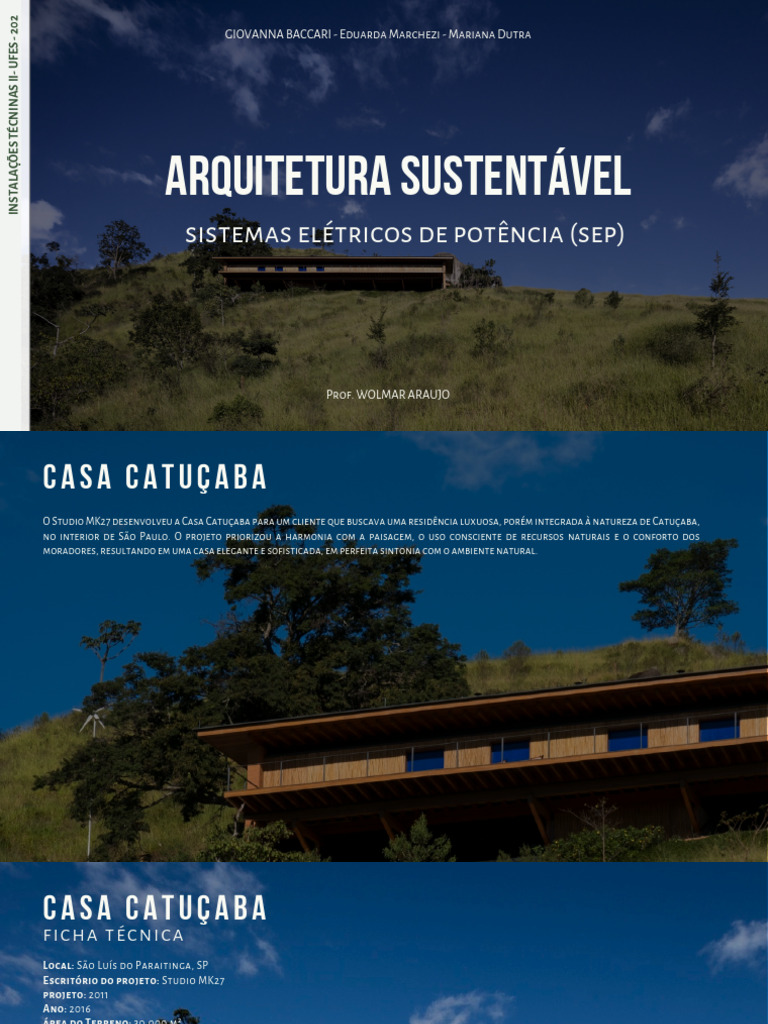 Casa Catuçaba: Arquitetura Sustentável | PDF