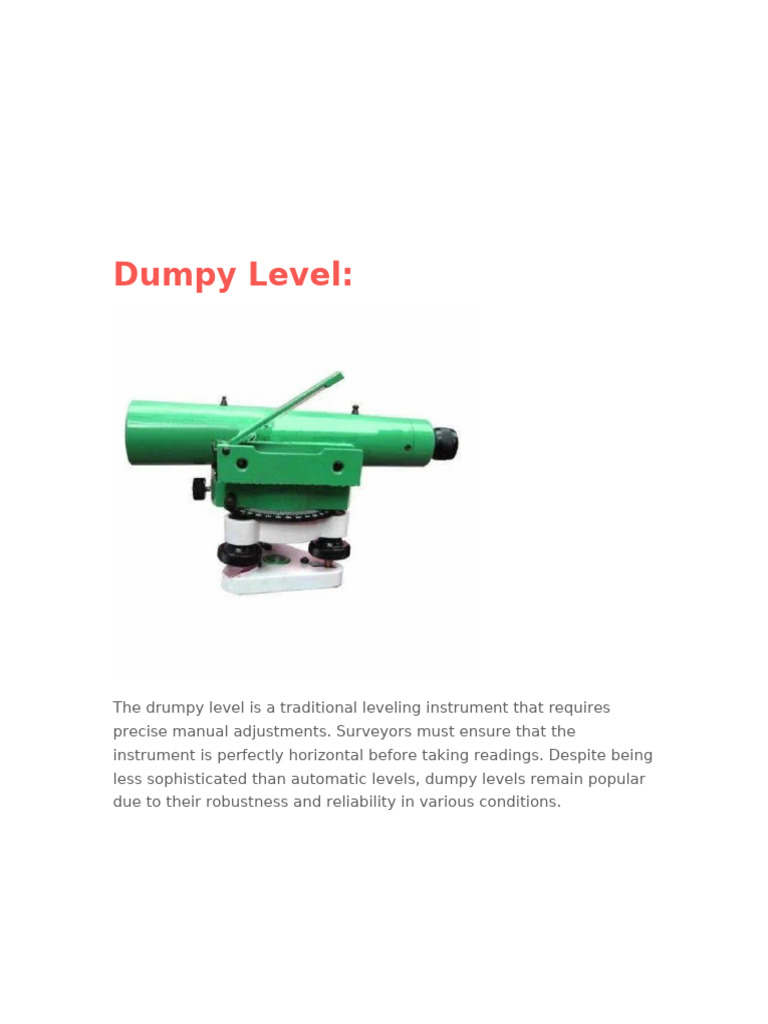 Dumpy Level | PDF