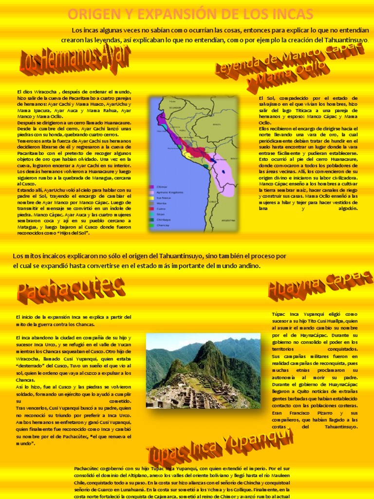 Origen y Expansión de Los Incas | PDF | Imperio Inca | Conflicto armado