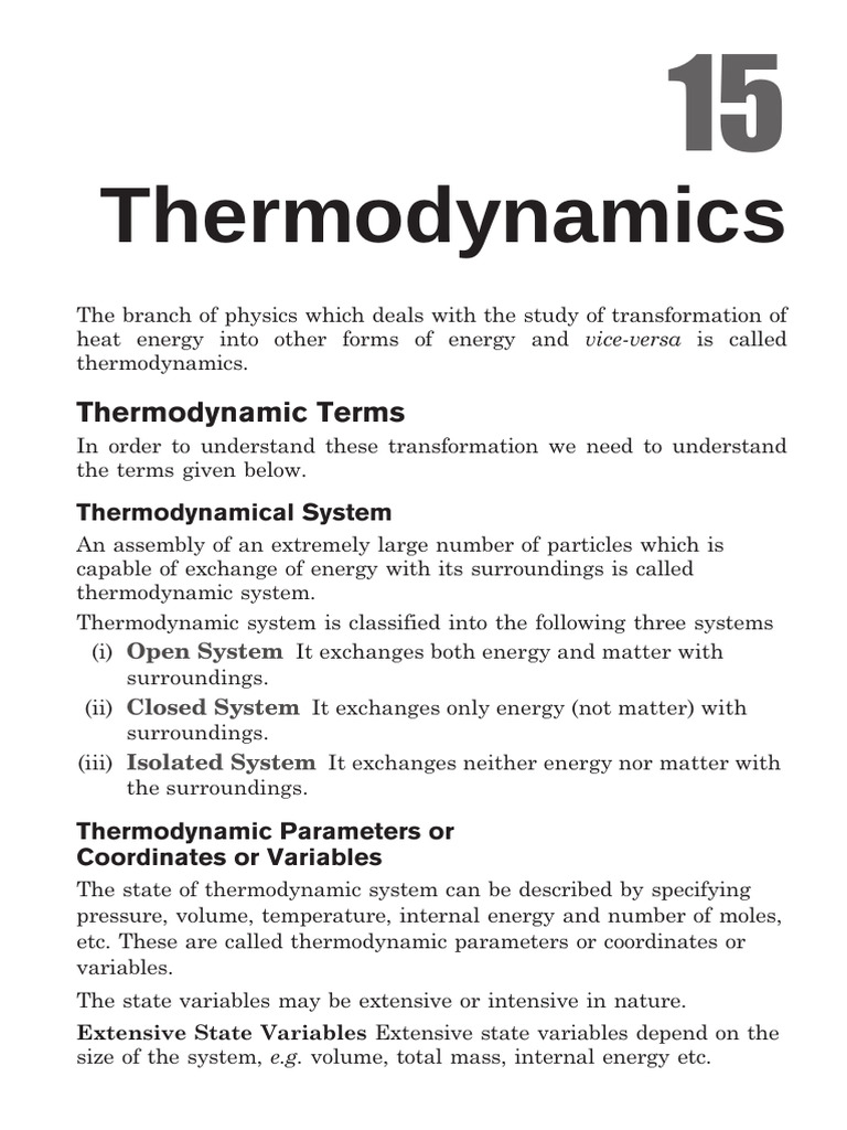 Handbook (15) Thermodynamics | PDF | Entropy | Heat