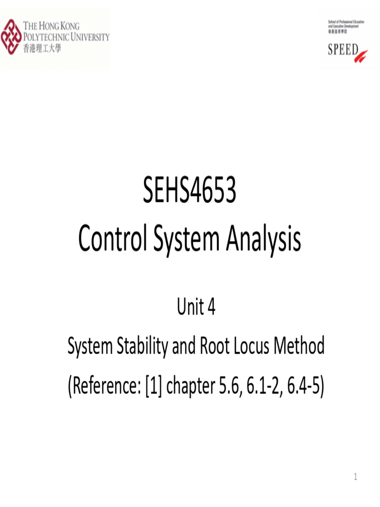 Control System Stability and Root Locus | PDF | Algebra | Applied ...