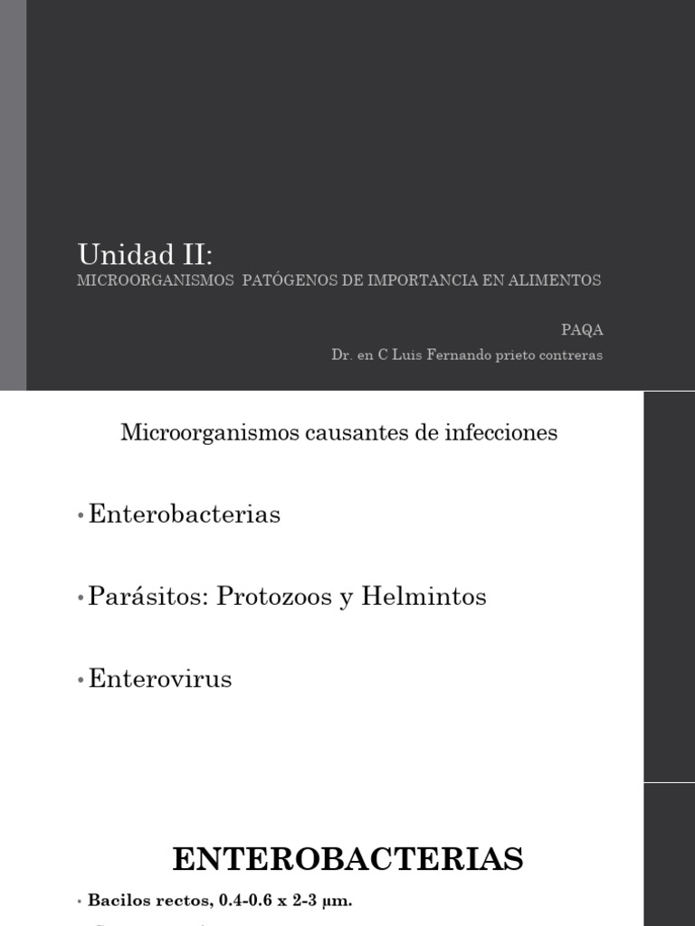 Microorganismos Patógenos en Alimentos | PDF | Escherichia coli ...