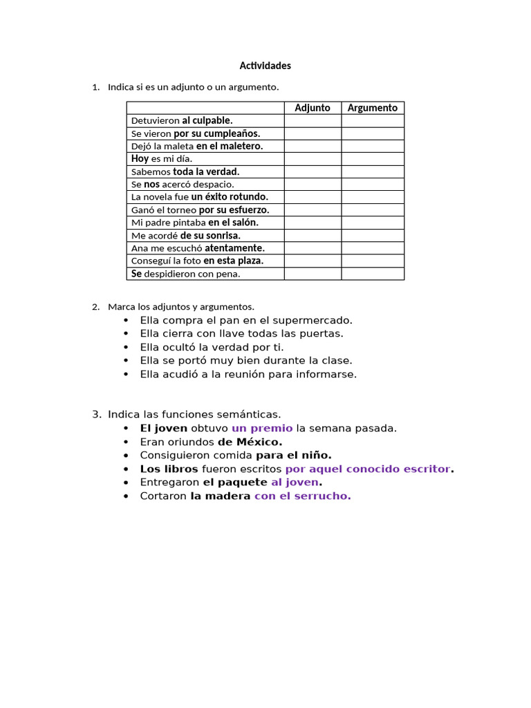 argumentos y adjuntos (2) | PDF