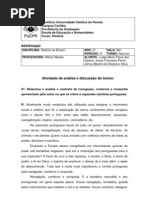 Atividade Sobre o Texto - Os Argonautas Portugueses e Seu Velo de Ouro