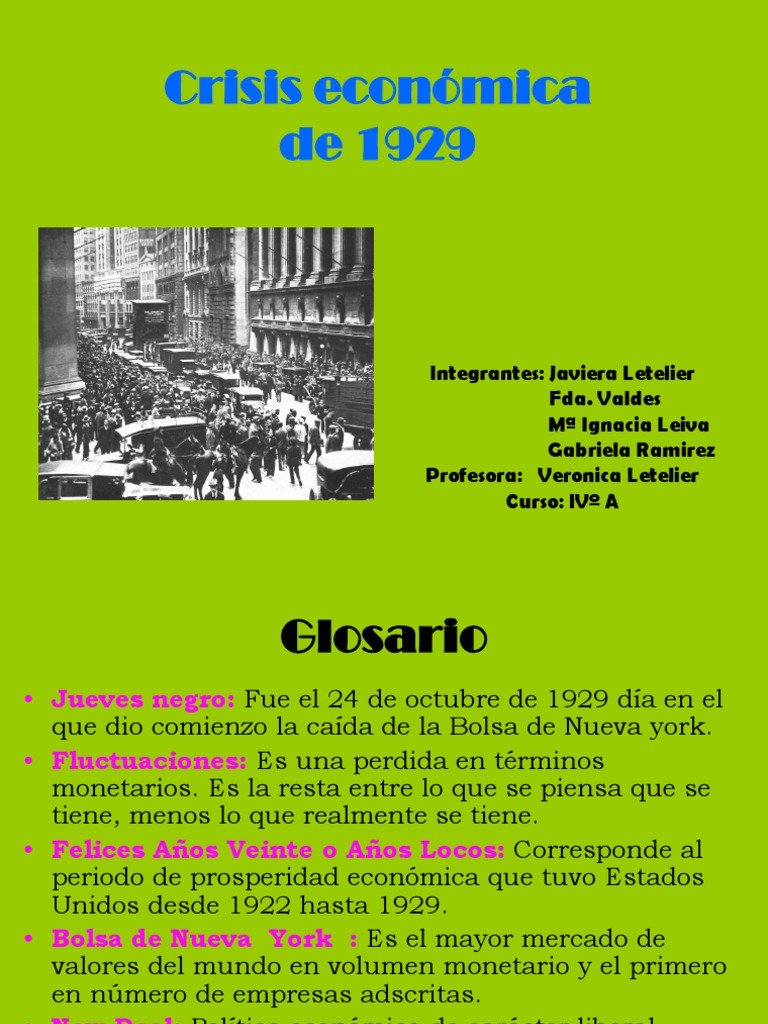 Crisis Economica de 1929 | PDF | Gran depresion | Locos años veinte