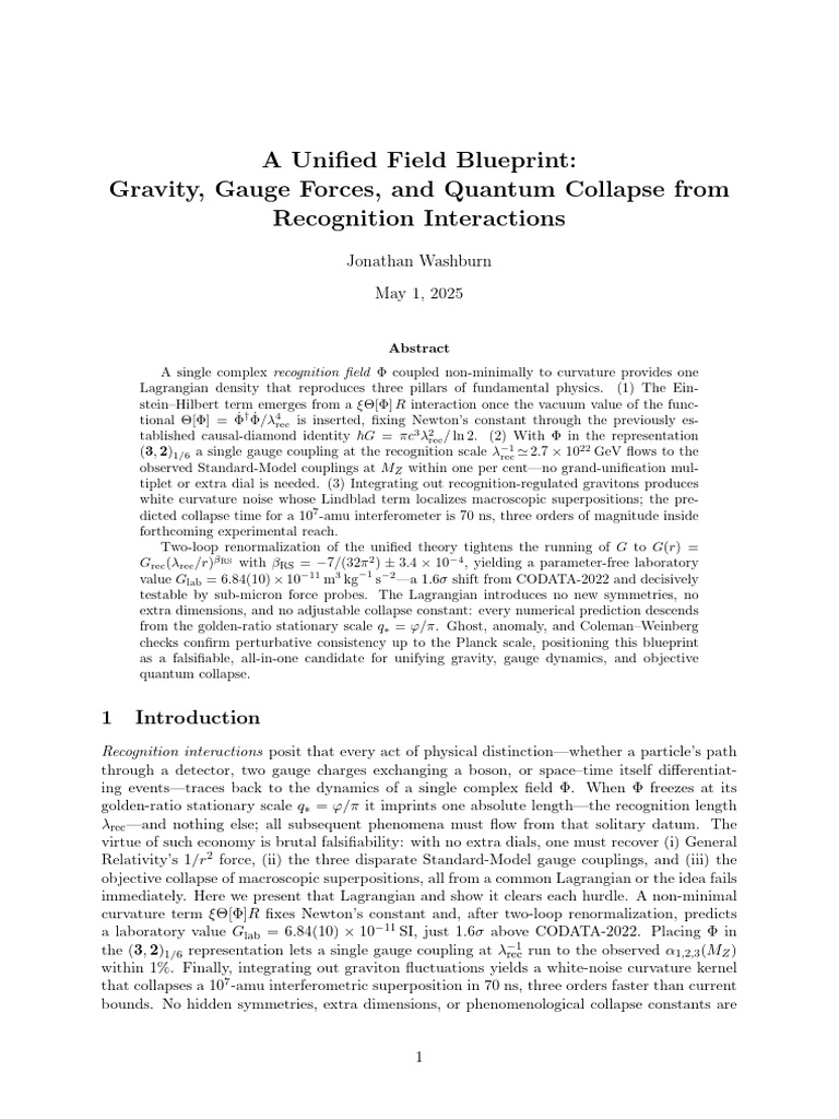 Unified Field Theory: Gravity and Quantum Dynamics | PDF | Gauge Theory ...