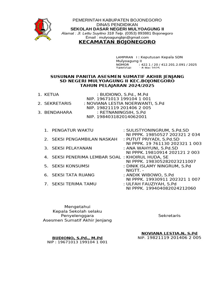 Susunan ASAJ OK | PDF