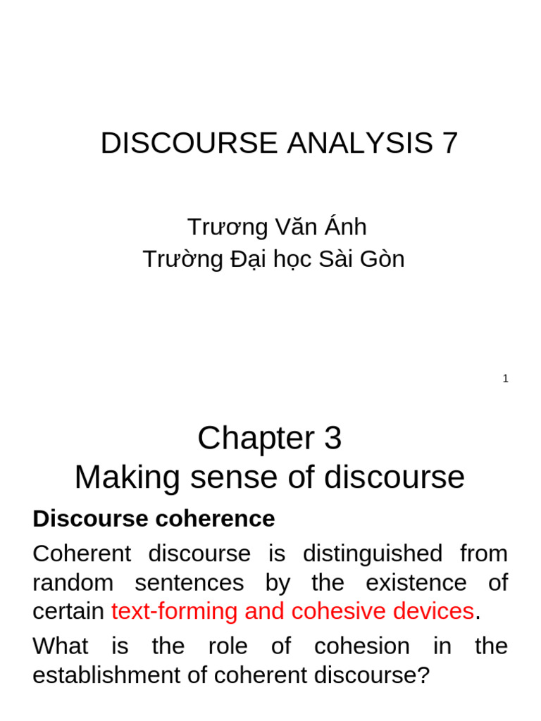 Discourse Analysis 7 | PDF | Cognition | Learning