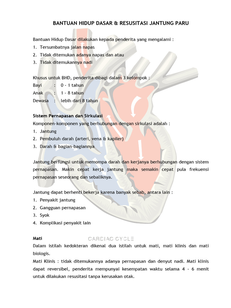Panduan Resusitasi Jantung Paru dan BHD | PDF