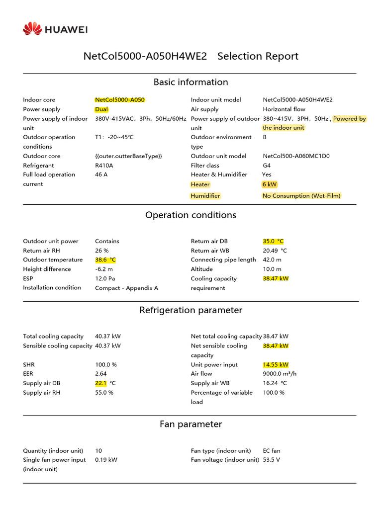 NetCol5000-A050H4WE2 Unit Report | PDF | Power Supply | Electrical ...