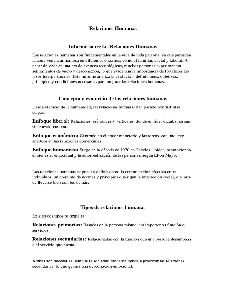 Mejora de Relaciones Humanas Efectivas | PDF | Sociedad | Las emociones