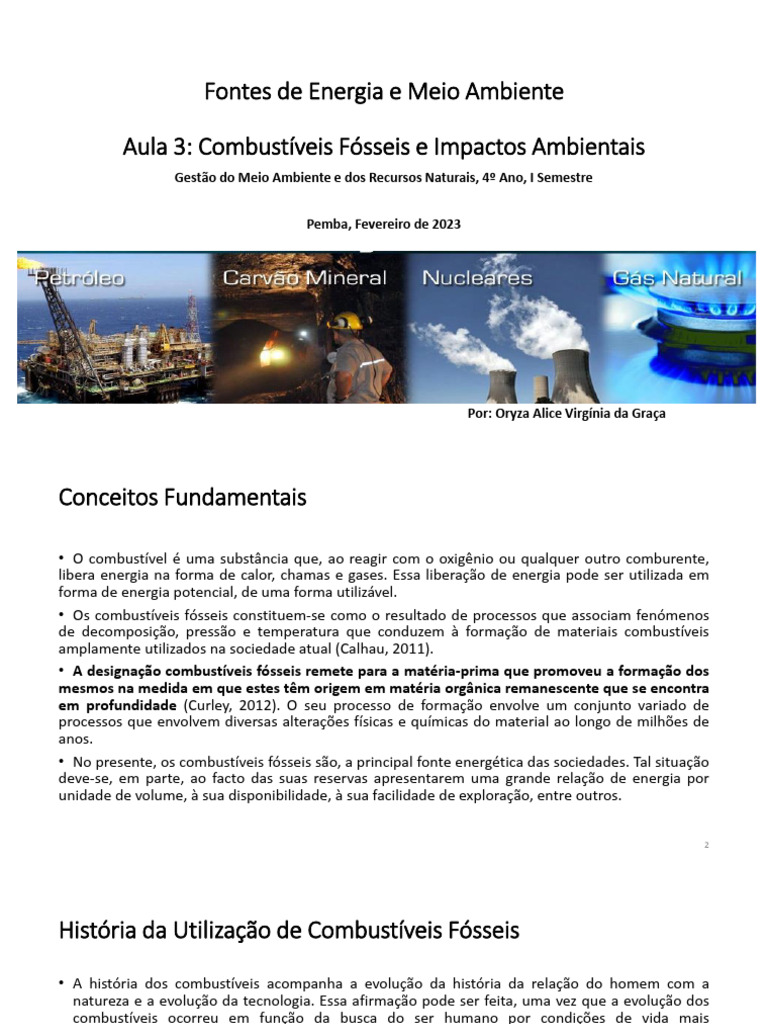 Impactos Ambientais dos Combustíveis Fósseis | PDF | Combustíveis ...