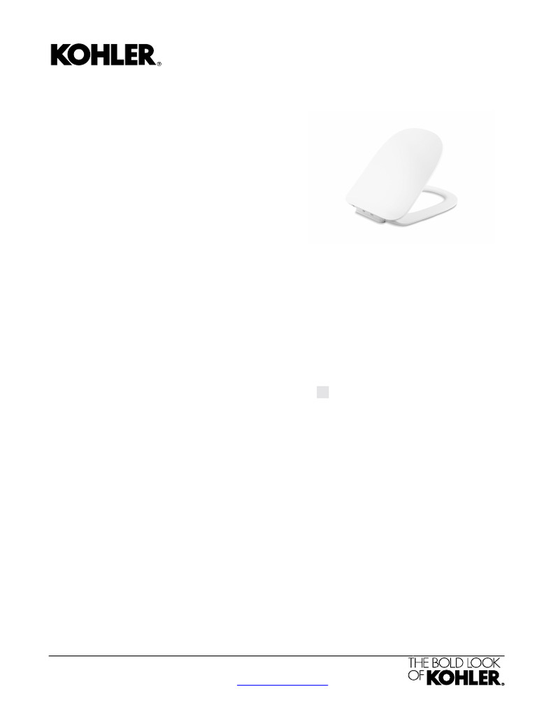 Kohler K-27904IN-SS Toilet Seat Features | PDF | Specification ...