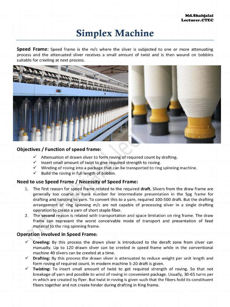 Simplex Machine IMG | PDF