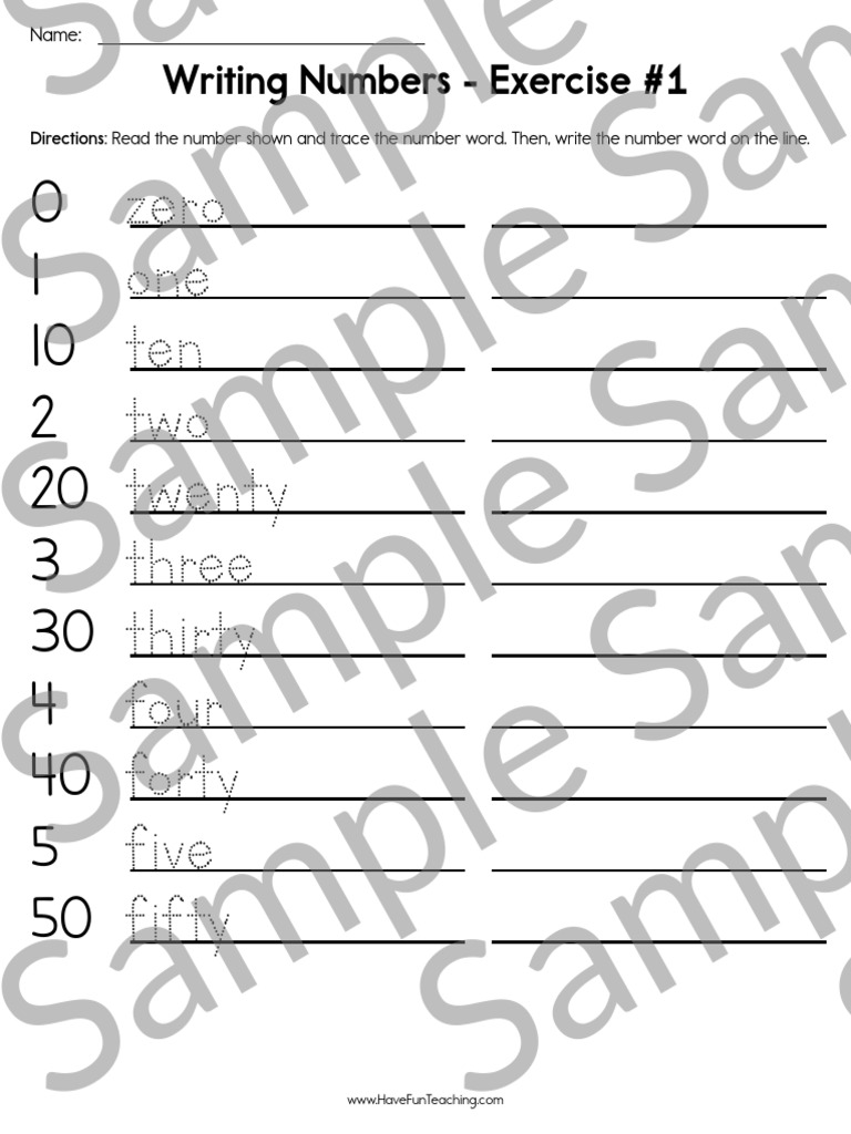 Write Numbers To 100 Worksheet Preview | PDF