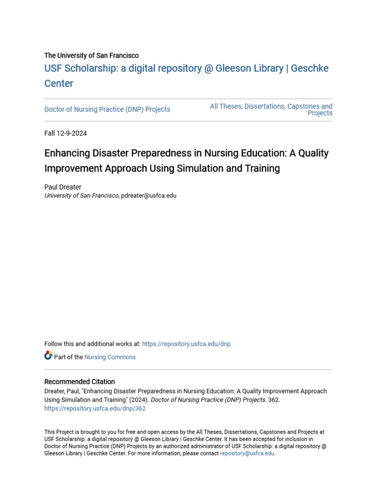 Enhancing Nursing Disaster Preparedness | PDF | Emergency Management ...